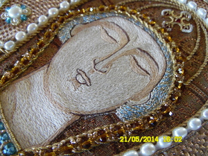 Плащаница Успение Пресвятой Богородицы Орнаментальное и лицевое шитье